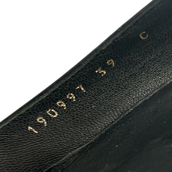 Gucci Black Patent Leather Gold Tone Bow Buckle Low Heel Pumps Shoes - Picture 7 of 10